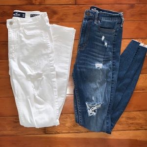 Hollister High Rise Ripped Skinny Jeans BUNDLE